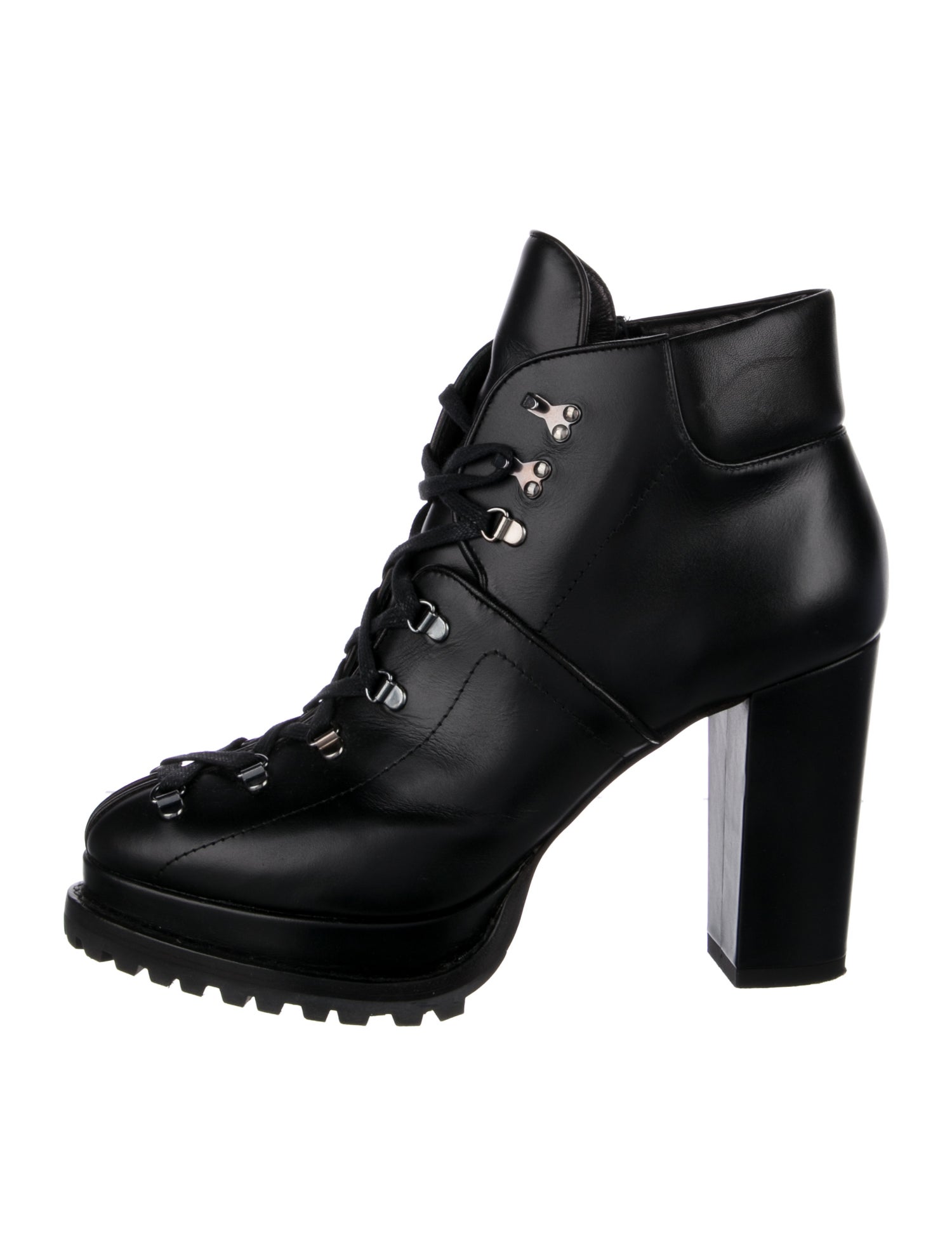 Alaïa Leather Combat Boots
