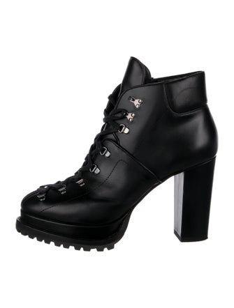 Alaïa Leather Combat Boots