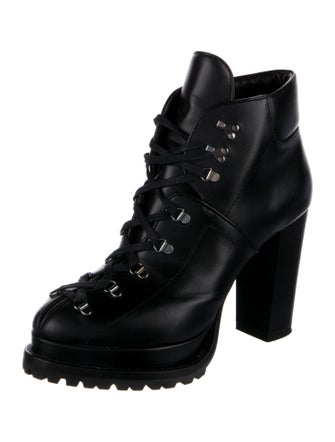 Alaïa Leather Combat Boots