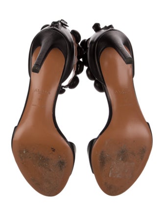 Alaïa Leather Studded Accents Sandals