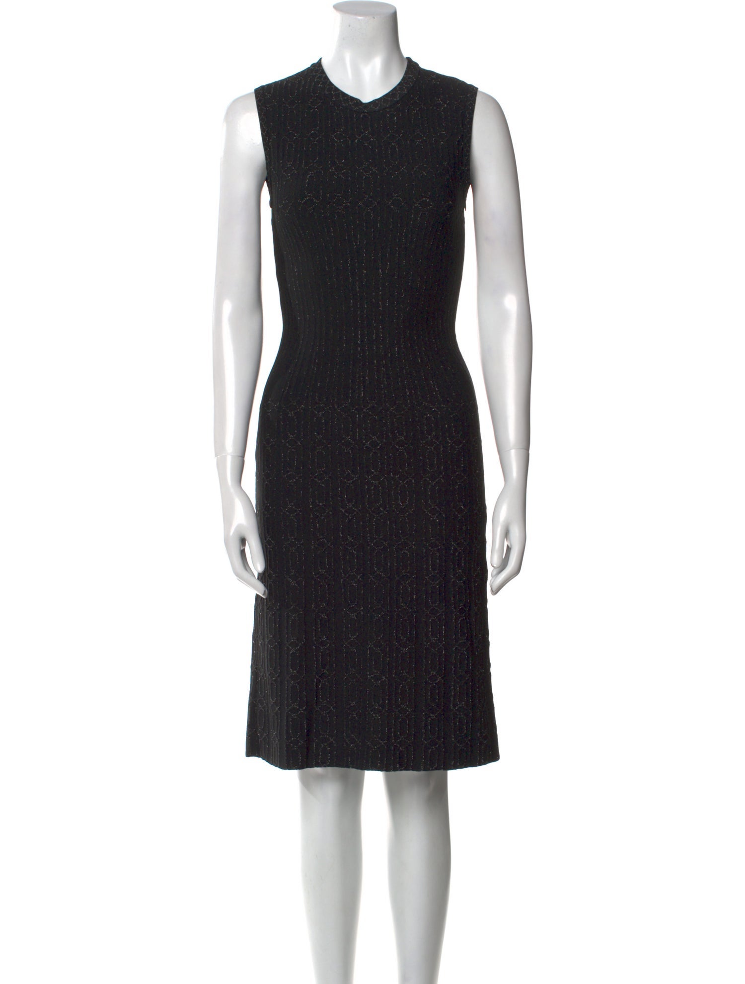 Alaïa Crew Neck Knee-Length Dress