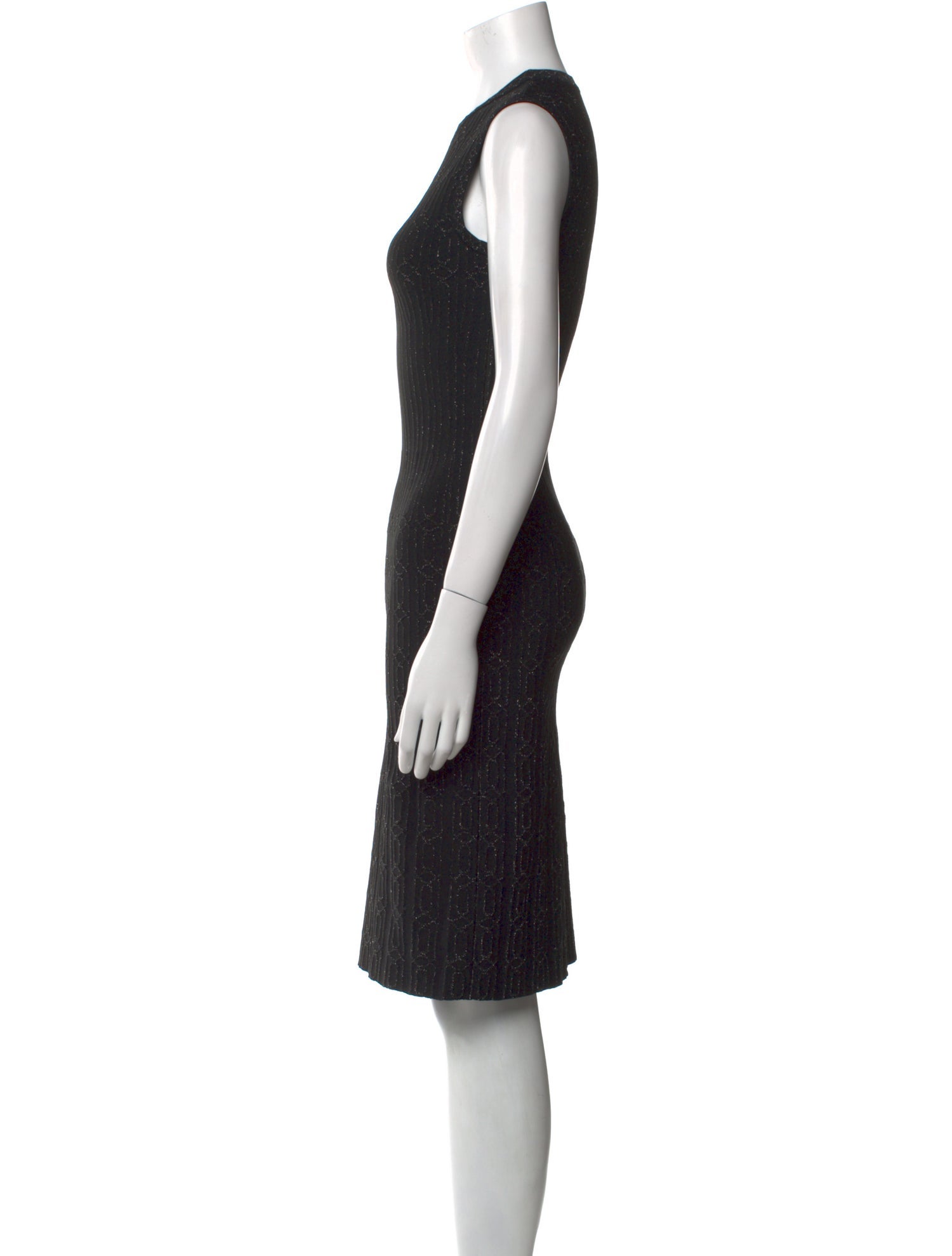 Alaïa Crew Neck Knee-Length Dress