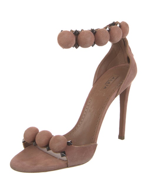 Alaïa Rockstud Accents Suede Sandals