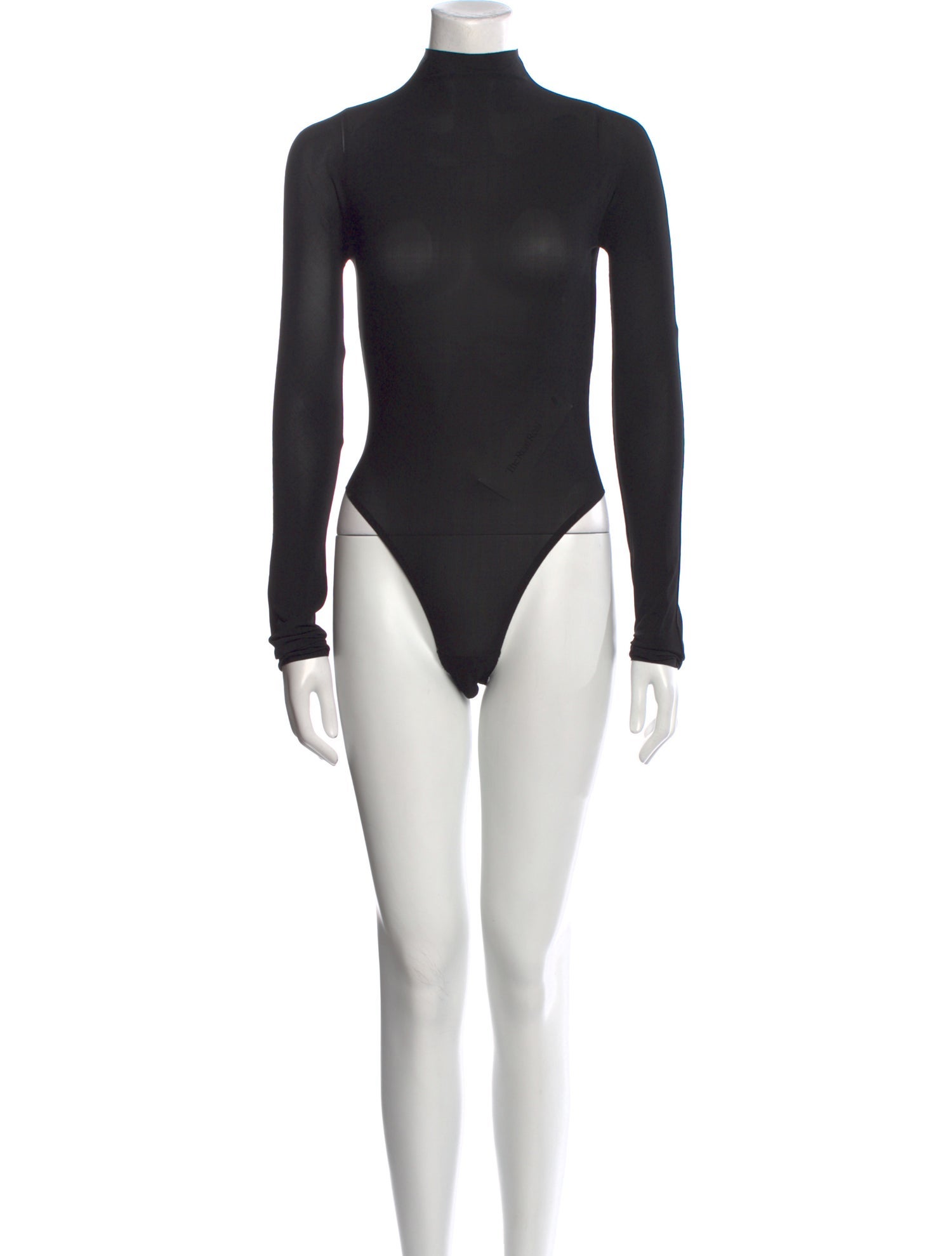 Alaïa Mock Neck Long Sleeve Bodysuit