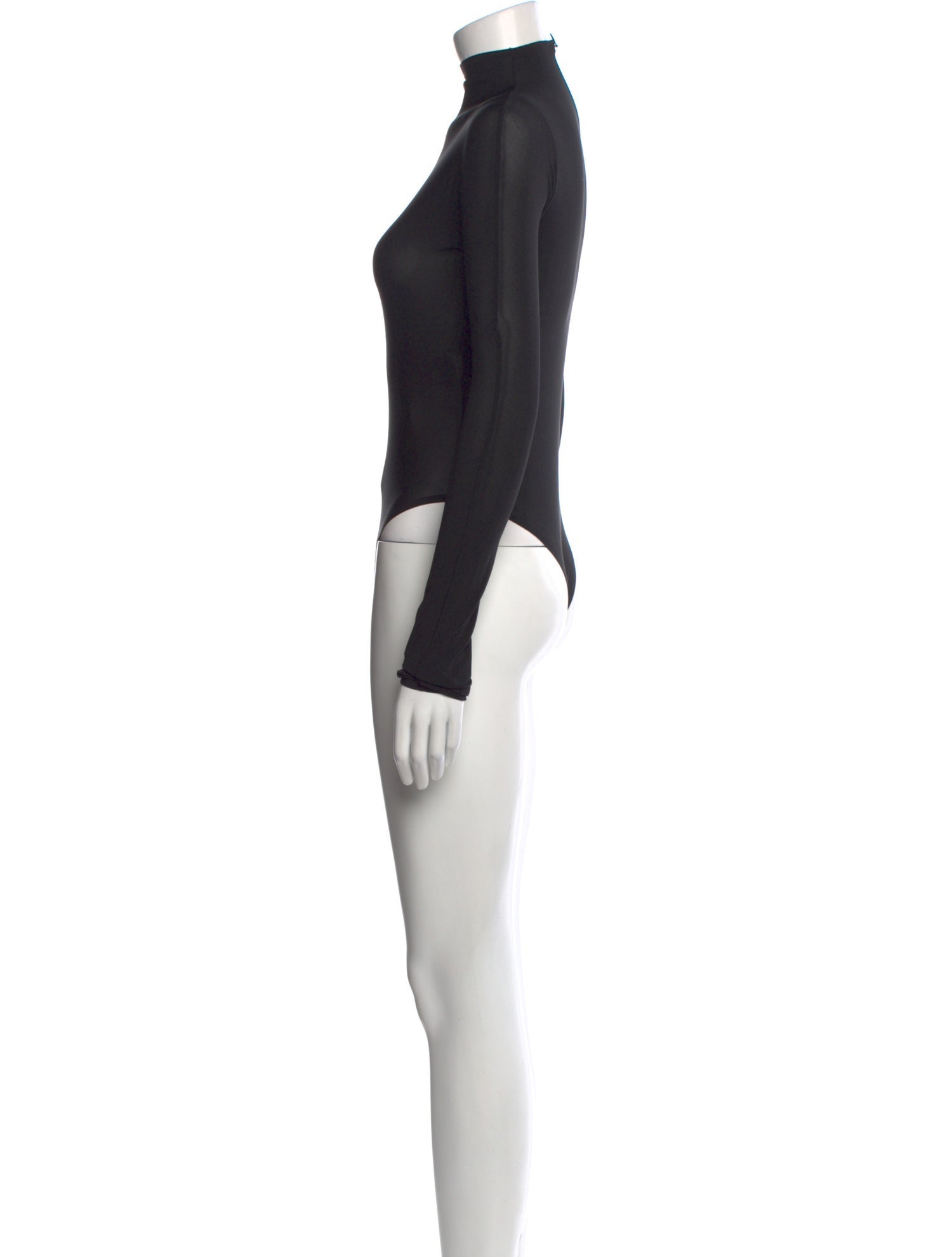 Alaïa Mock Neck Long Sleeve Bodysuit