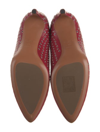 Alaïa Leather Eyelet Trim Boots