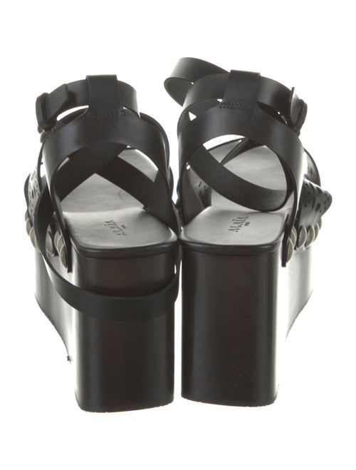 Alaïa Leather Lasercut Accents Sandals
