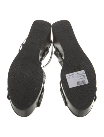 Alaïa Leather Lasercut Accents Sandals