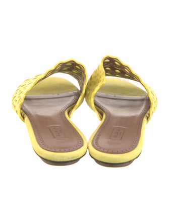 Alaïa Suede Lasercut Accents Slides