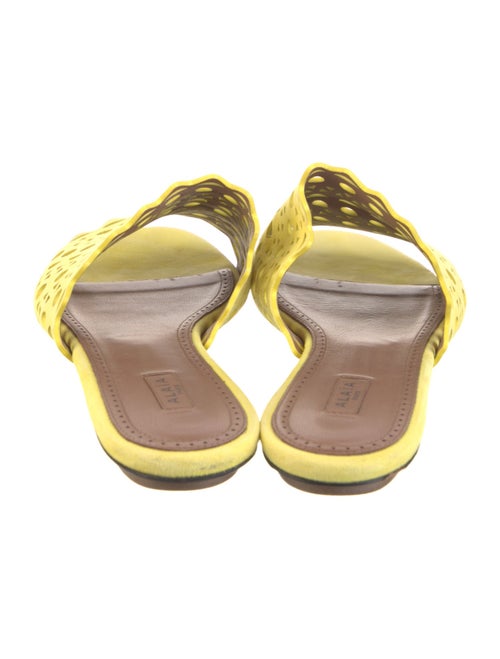 Alaïa Suede Lasercut Accents Slides