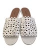 Alaïa Leather Lasercut Accents Slides