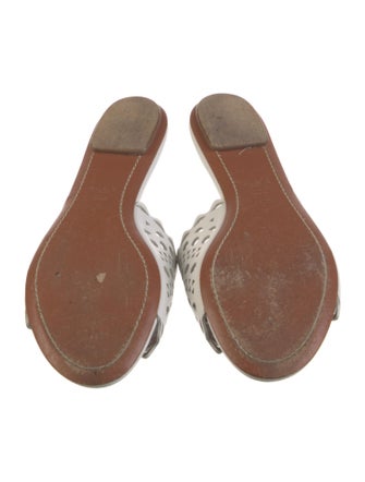 Alaïa Leather Lasercut Accents Slides
