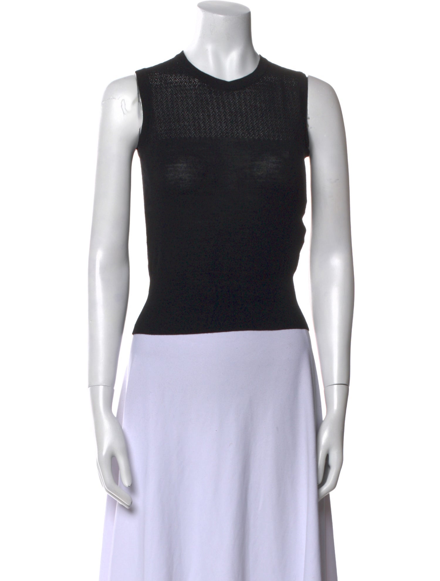 Alaïa Wool Crew Neck Crop Top