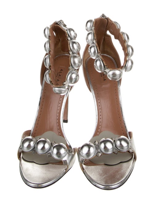 Alaïa Leather Studded Accents Sandals