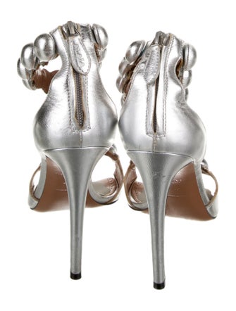Alaïa Leather Studded Accents Sandals