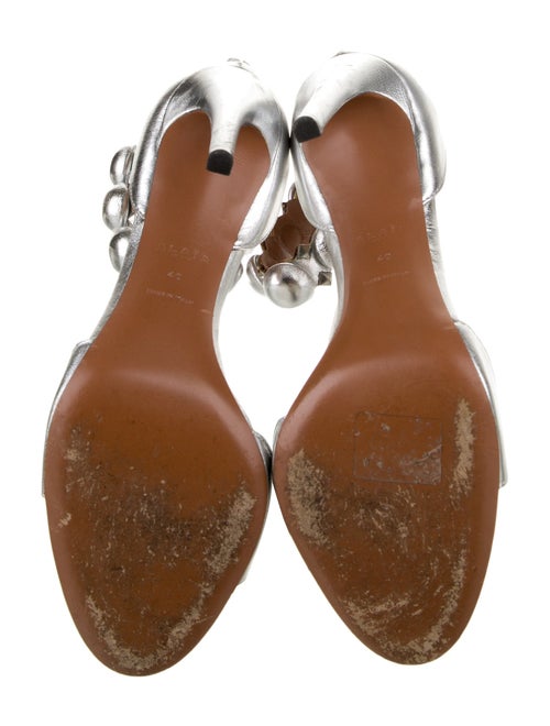 Alaïa Leather Studded Accents Sandals