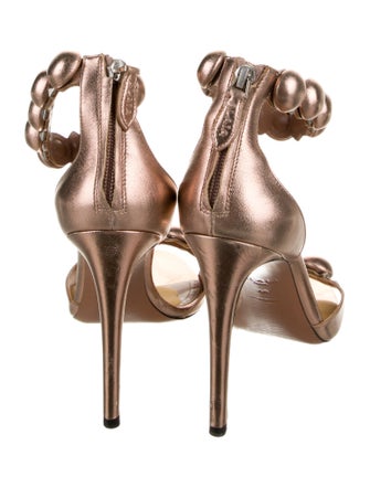 Alaïa Leather Studded Accents Sandals