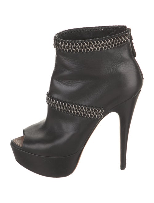 Alaïa Leather Chain-Link Accents Boots