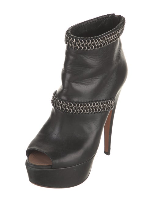 Alaïa Leather Chain-Link Accents Boots