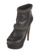 Alaïa Leather Chain-Link Accents Boots