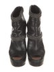 Alaïa Leather Chain-Link Accents Boots