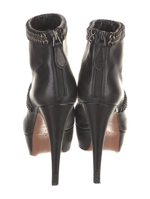 Alaïa Leather Chain-Link Accents Boots