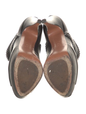 Alaïa Leather Chain-Link Accents Boots