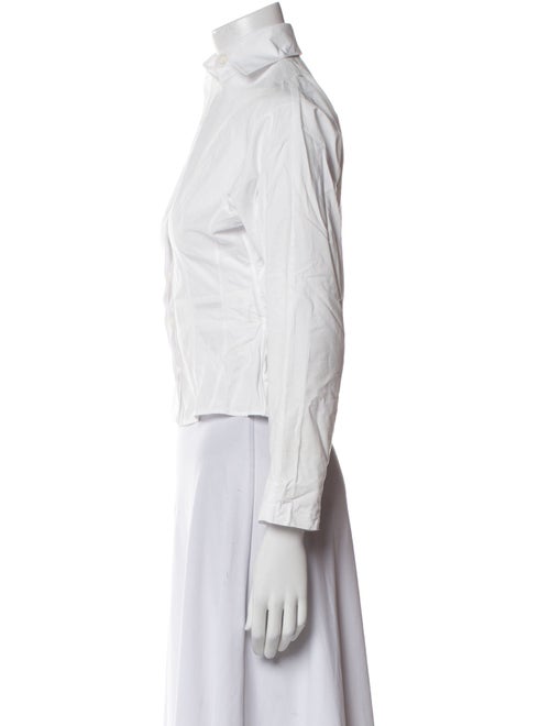 Alaïa Three-Quarter Sleeve Button-Up Top