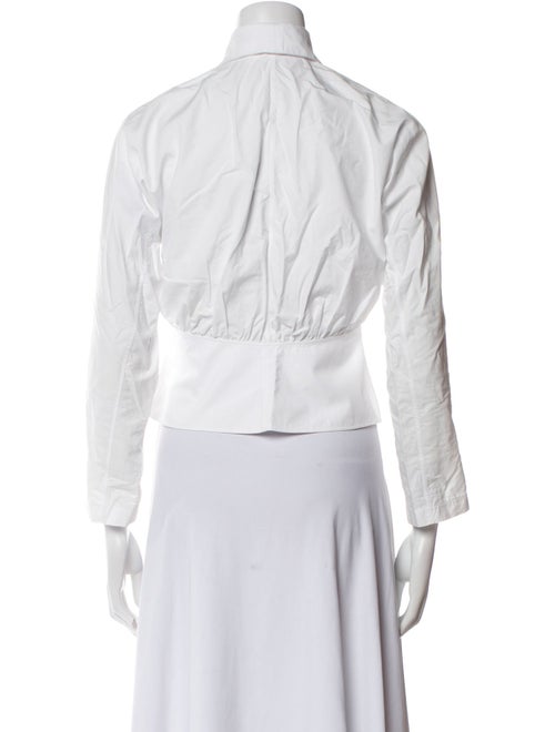 Alaïa Three-Quarter Sleeve Button-Up Top