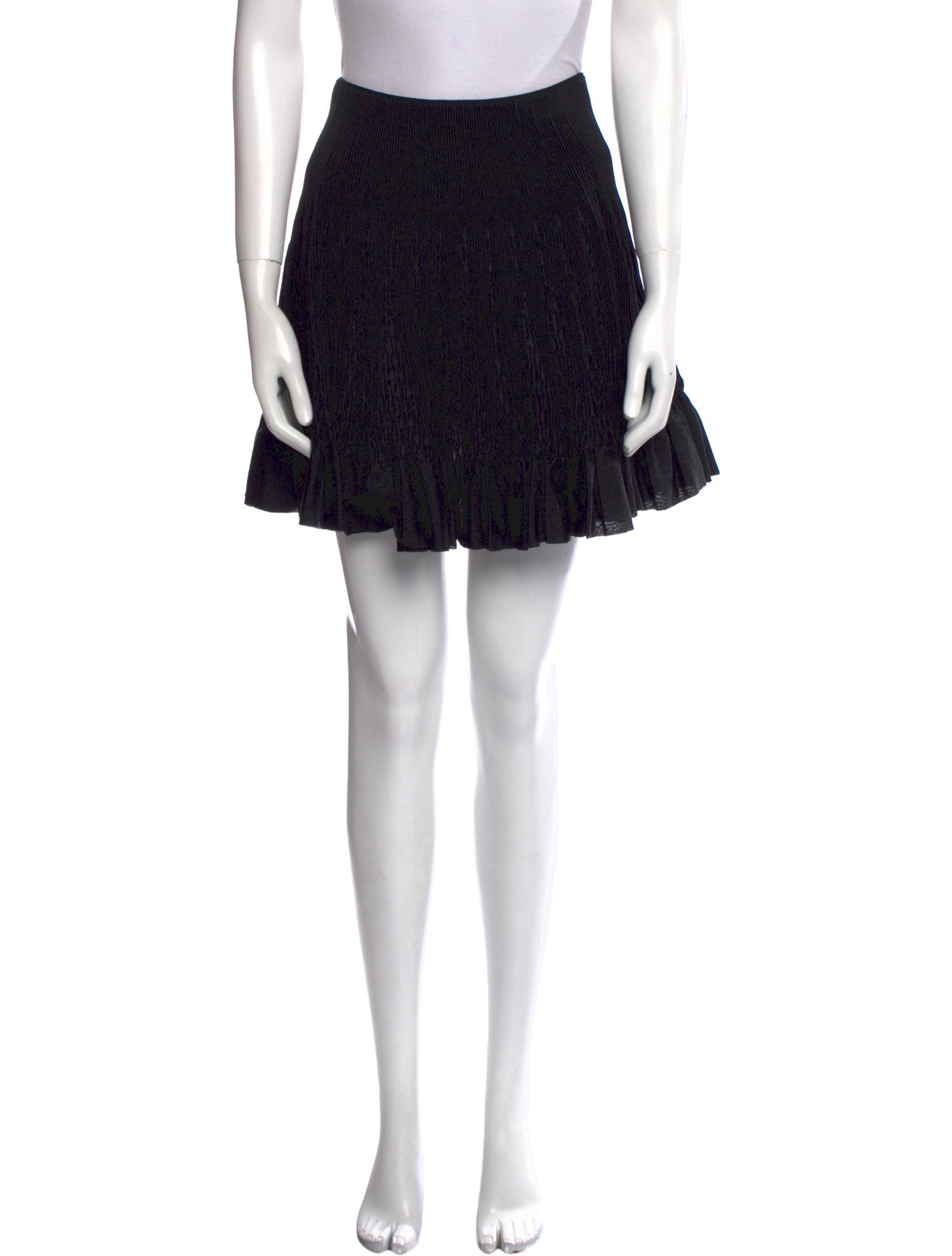 Alaïa Pleated Accents Mini Skirt