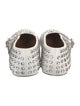 Alaïa Leather Crystal Embellishments Mary Jane Flats