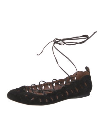 Alaïa Suede Ballet Flats