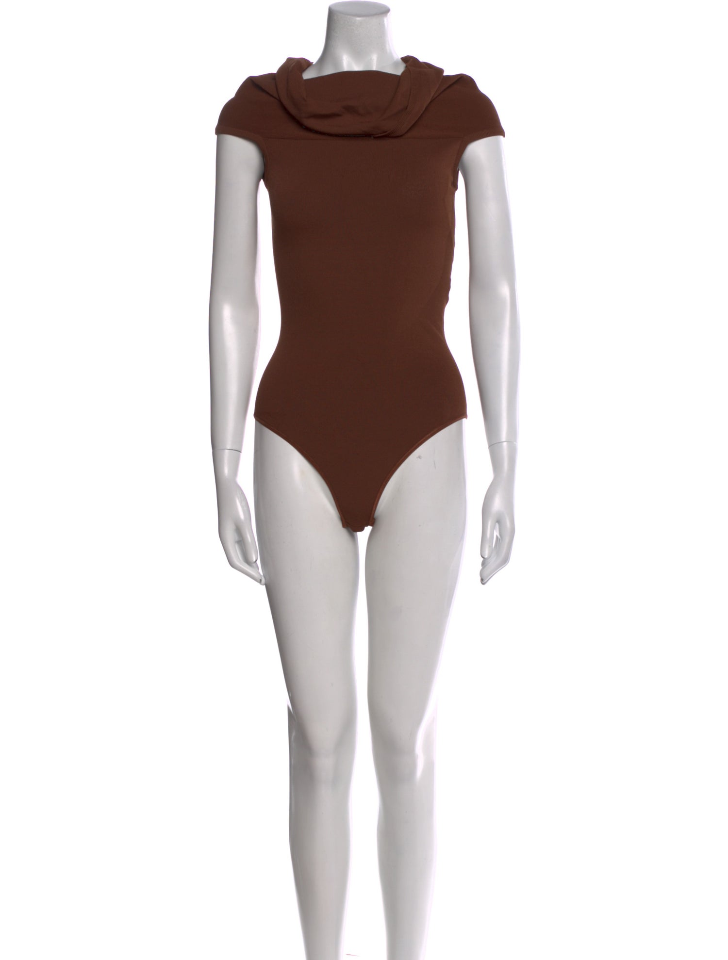 Alaïa Cowl Neck Short Sleeve Bodysuit