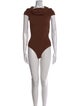 Alaïa Cowl Neck Short Sleeve Bodysuit