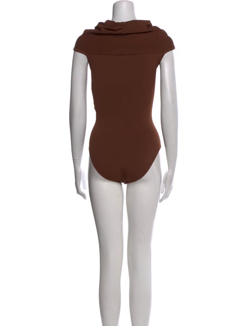 Alaïa Cowl Neck Short Sleeve Bodysuit