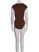 Alaïa Cowl Neck Short Sleeve Bodysuit
