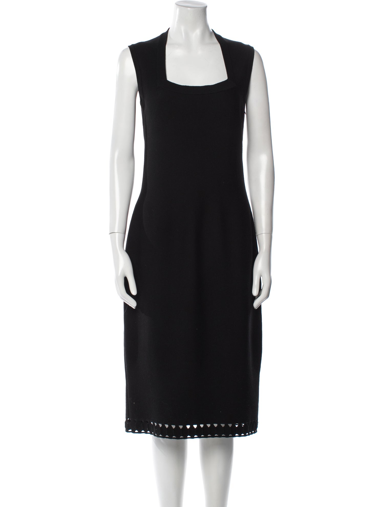 Alaïa Square Neckline Midi Length Dress