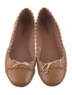Alaïa Leather Bow Accents Ballet Flats
