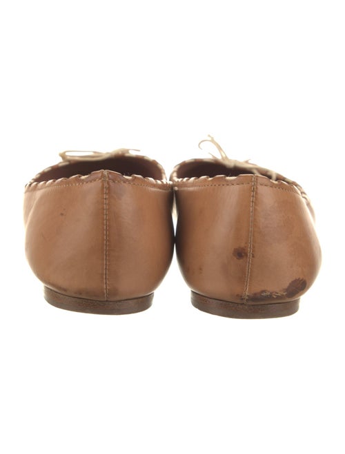 Alaïa Leather Bow Accents Ballet Flats