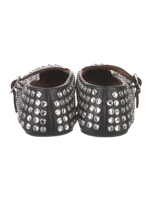 Alaïa Leather Crystal Embellishments Flats