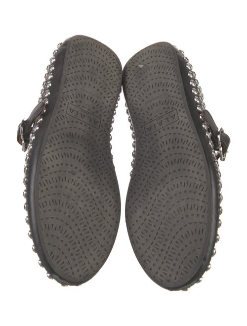 Alaïa Leather Crystal Embellishments Flats