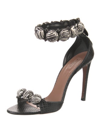 Alaïa Snakeskin Animal Print Sandals
