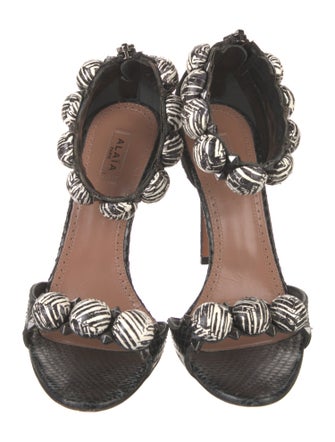 Alaïa Snakeskin Animal Print Sandals