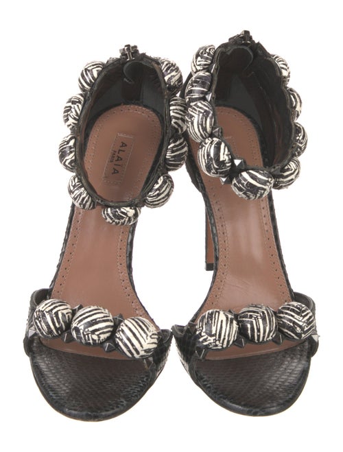 Alaïa Snakeskin Animal Print Sandals