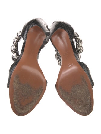 Alaïa Snakeskin Animal Print Sandals