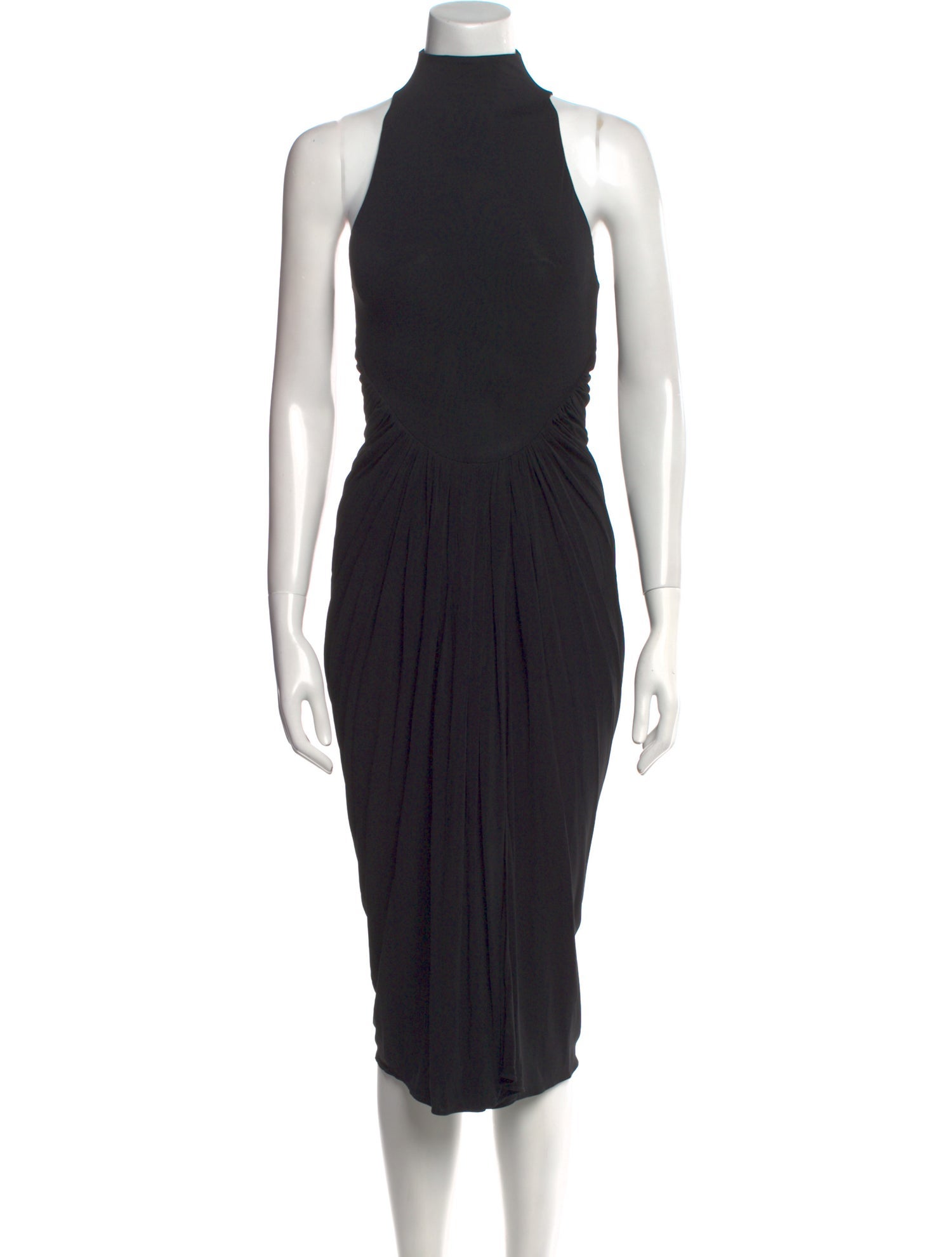 Alaïa Turtleneck Midi Length Dress
