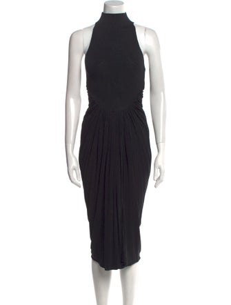 Alaïa Turtleneck Midi Length Dress