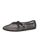Alaïa Mesh Leather Trim Embellishment Mary Jane Flats
