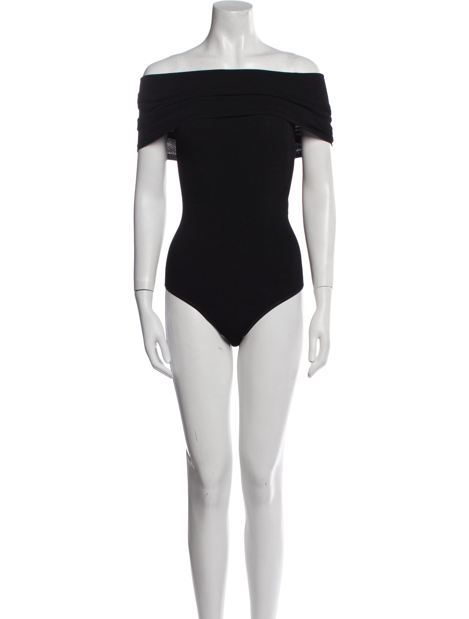 Alaïa Off-The-Shoulder Short Sleeve Bodysuit