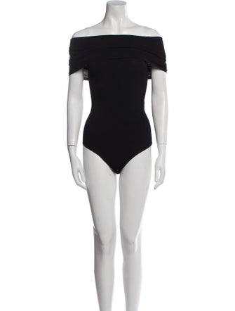 Alaïa Off-The-Shoulder Short Sleeve Bodysuit